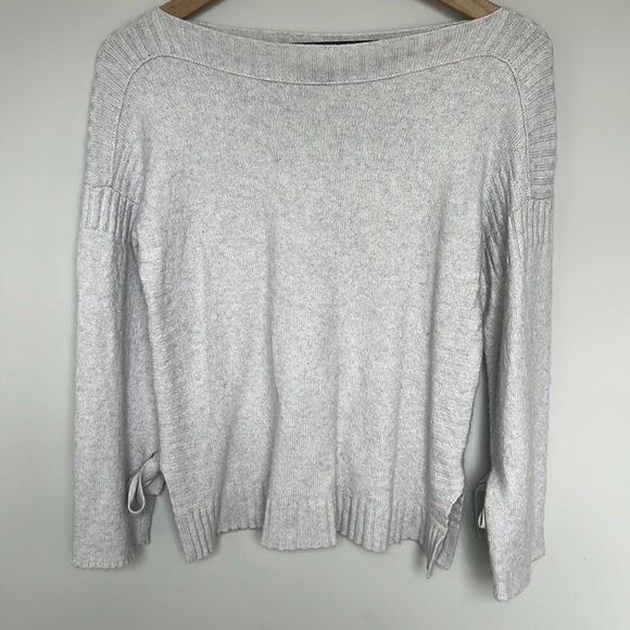 Lucky Brand Bow Sleeve Wool Blend Sweater Pullover - Picture 3 of 5